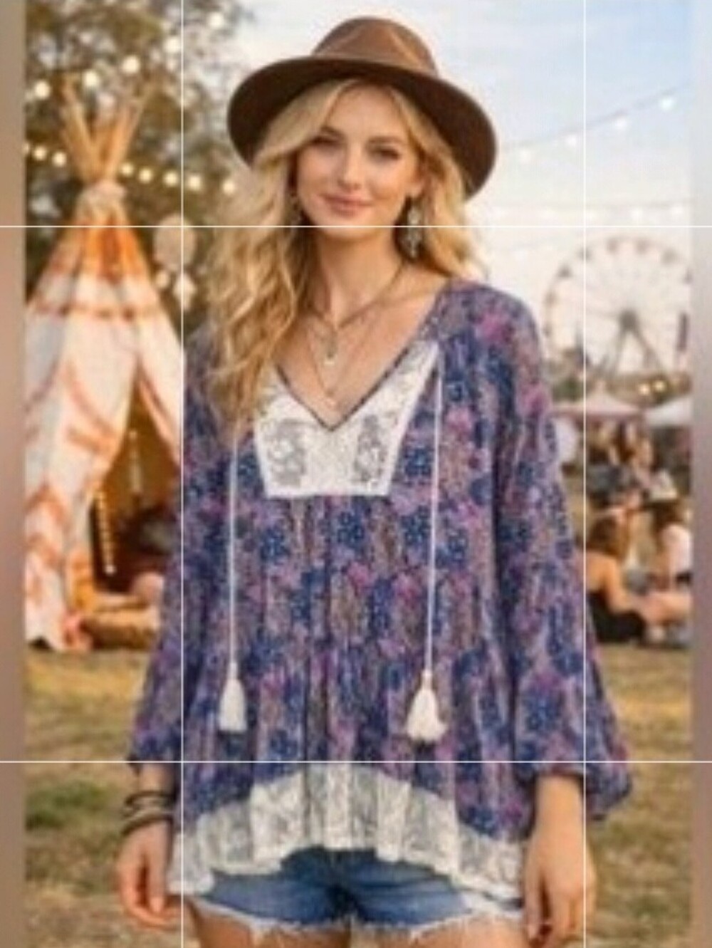 Matilda Jane Sew Perfect Floral Lace Boho Sz XXL